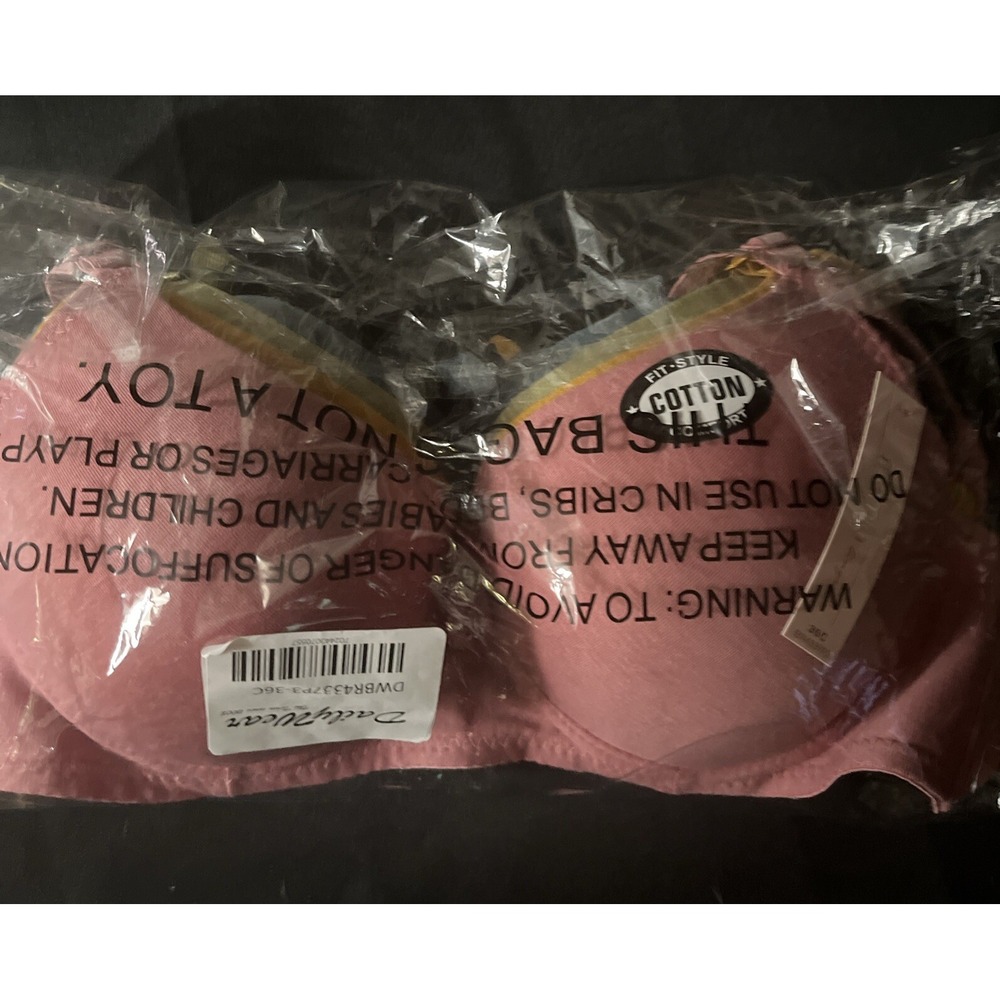 Bra's 5 Pack Womens Daily Wear Solid Comfort Cotton Lingerie Underwire Bra 36C
